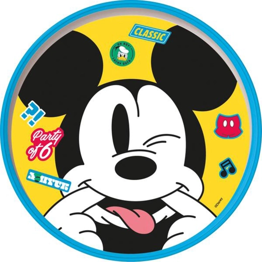 Plastic Plate MICKEY with Non-Slip Base 19.5 cm