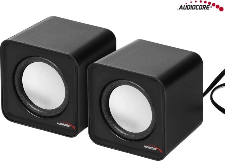 Компютърни USB колони 6 W сребристо-черни Audiocore