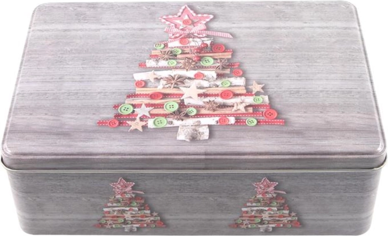 Cookie tin with Christmas motif 20 × 13 × 6.8 cm