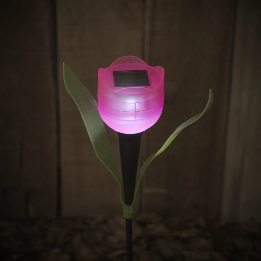 LED solar garden lamp in the shape of a tulip - 1 piece