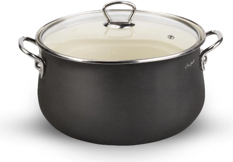 Lamart enamelled casserole with lid, 24 cm, 6 l