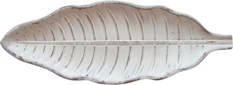 Decorative wooden leaf-shaped tray 38 cm TORO