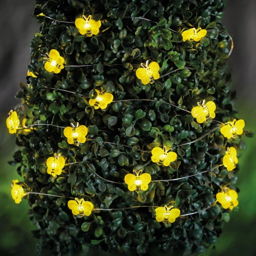 Solar LED String Lights with Bee Motifs, 2.4 m, 25 LEDs, Warm White