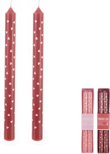 Heart-Shaped Candles, Set of 2 pcs (2 variants)