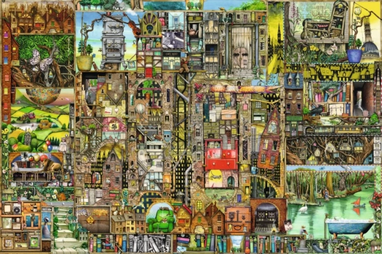 Ravensburger пъзел „Странен град“ 5000 части