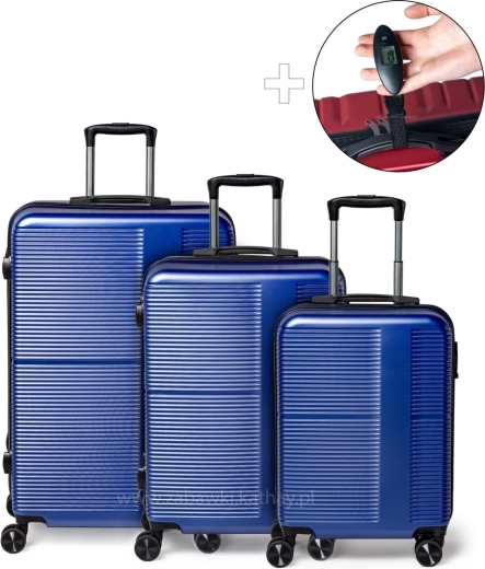 Комплект пътни куфари XXL 3в1 (ABS+PC) с кодова ключалка + пътна везна безплатно