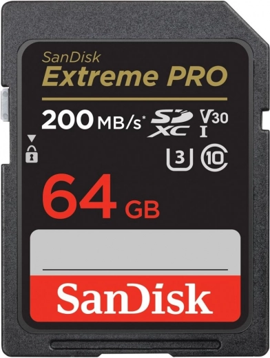 Карта памет SanDisk Extreme Pro SDXC 64 GB UHS-I U3 V30 200/90 MB/s