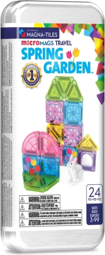 Magna-tiles microMAGS пътнически магнитен конструктор пролетна градина (24 части)