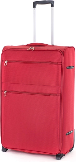 Textile Travel Suitcase TEX15 L 85 L Red with Wheels
