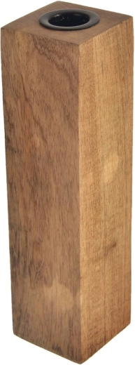 Candle holder made of mango wood and metal 20 cm