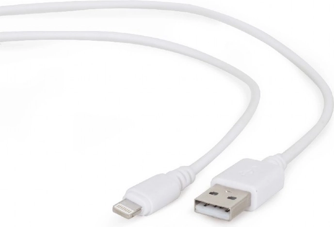 White USB cable 8-pin 1m