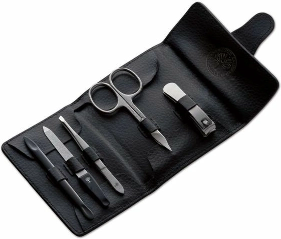 Böker Arbolito Classic 5-piece manicure set in a leather case