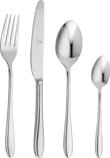 Gerpol Bella set of 24 polished 18/10 stainless steel cutlery pieces