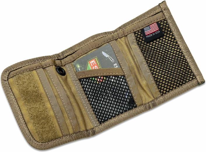 Портфейл ESEE Tri‑Fold Desert Tan от Cordura с RFID блокировка