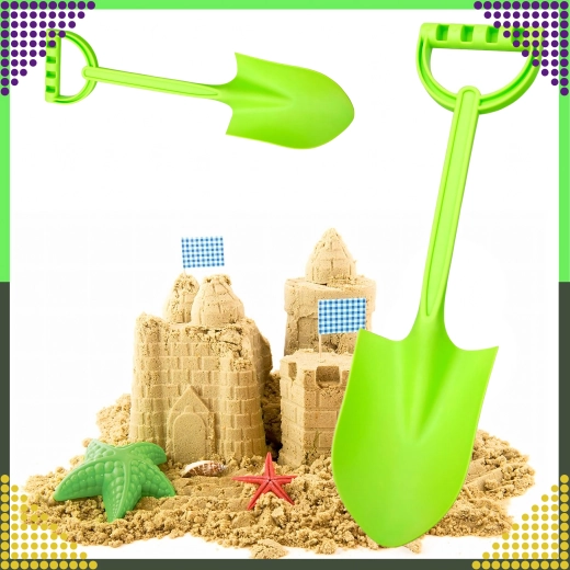 Plastic kids’ sand shovel 64 cm – green
