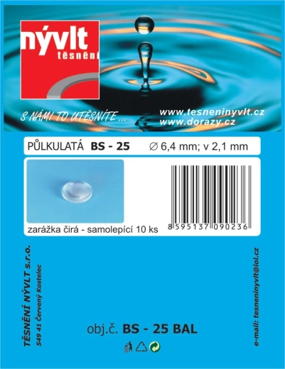 Самозалепващи прозрачни полукръгли стопери 6,4 × 2,1 mm, комплект 10 бр.