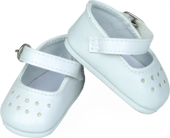 PETITCOLLIN бели обувчици за кукла 27 см