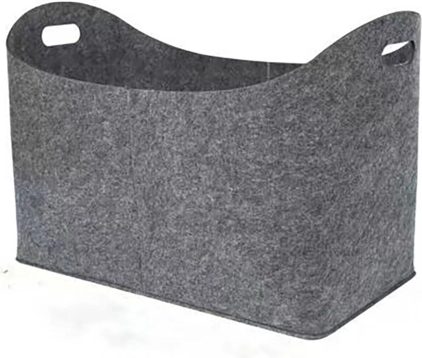 Felt firewood basket 55 × 30 × 40 cm, grey