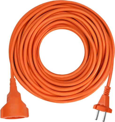 Solight mobile extension lead with coupler 10 m, 2× 1.5 mm², orange