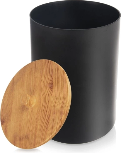 Bathroom trash bin black 7 L