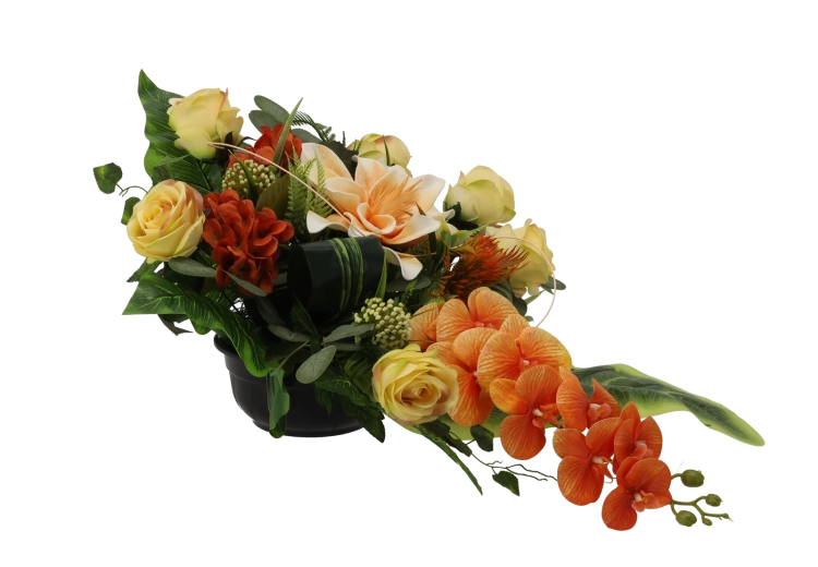 Funeral flower arrangement no. 7 mixed colors 80 × 60 × 35 cm - 1 piece