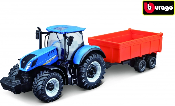 Bburago Farmland трактор NEW HOLLAND T7.315 HD със самосвално ремарке 10 см