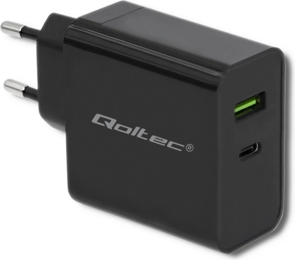 Мрежово зарядно 45 W с USB‑C Power Delivery и USB, черно