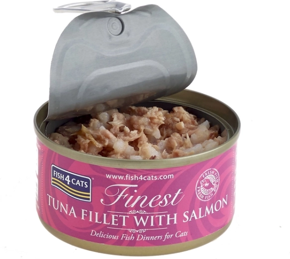 Консерва за котки Fish4Cats тон със сьомга 70 г