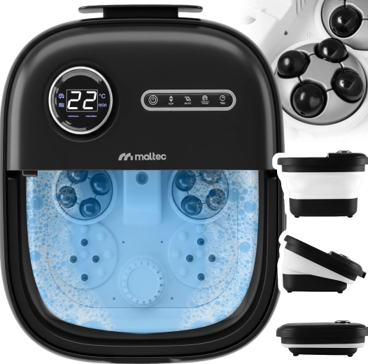 Foldable Foot Spa Massager PRO Hydro 500, Black