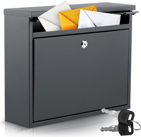 Humberg Black Mailbox Made of Galvanized Steel