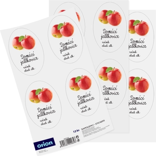 Bottle Stickers for Homemade Apple Brandy – 12 pcs (CZ)