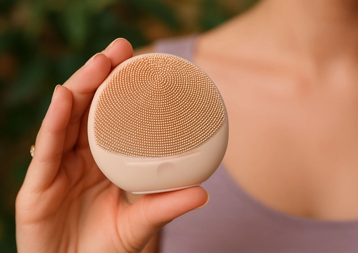 Ultra-soft silicone bristles gentle on skin