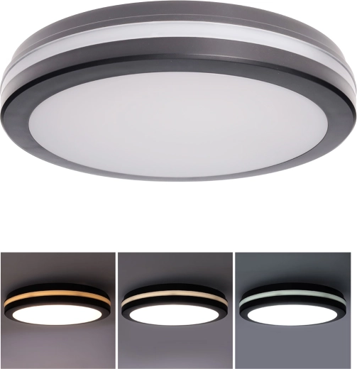 Solight LED таванно/стенно осветително тяло IP65 с регулируема мощност и цвят на светлината 30 см