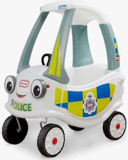 Детска кола за бутане Little Tikes Cozy Coupe полиция бяла