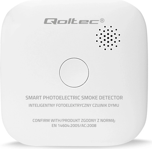 Wireless smoke detector with battery, LED indicator and 85 dB alarm