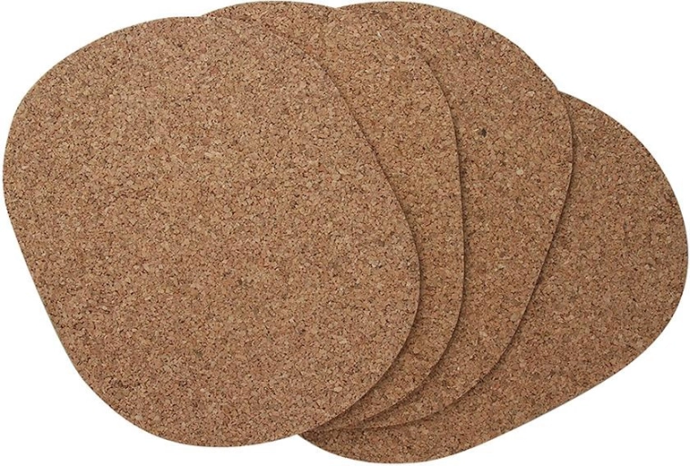 Set of Cork Table Placemats 22 × 30 cm (4 pcs)