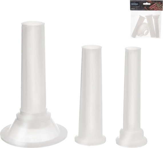 Sausage stuffing nozzle loading set for meat grinder, size 8 (3+1), plastic (UH)
