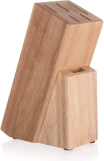 Wooden stand for 5 knives and scissors BRILLANTE 22 × 17 × 9 cm
