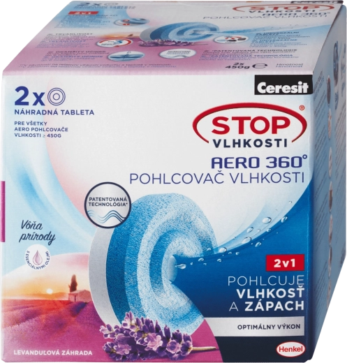 Ceresit Stop влага AERO 360° резервни таблетки лавандула 2×450 g