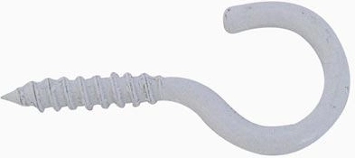Open screw eye 40 mm white (50 pcs)