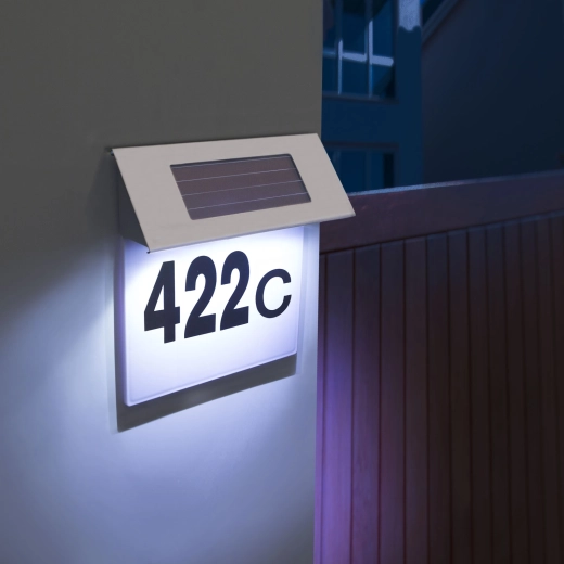 Solar House Number Light