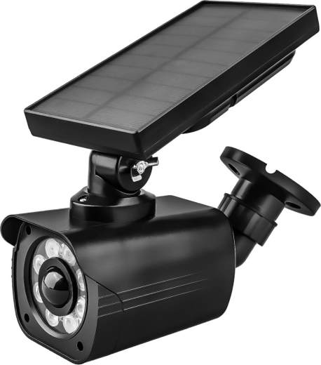 Solar dummy security camera with PIR sensor and flashing LED - 1 piece
