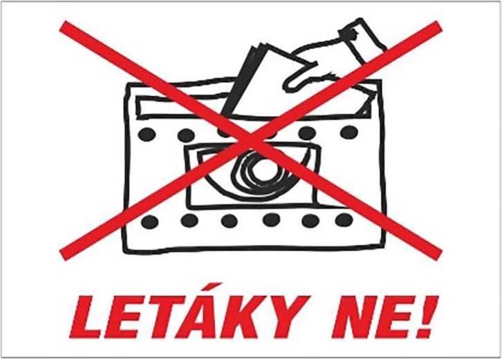 Mailbox Sticker No Flyers! 70 × 50 mm