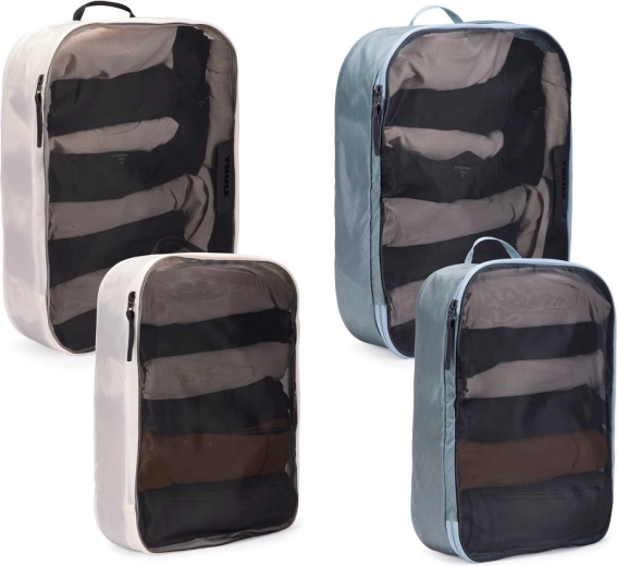 Thule комплект пътни органайзери за куфар (2 големи + 2 средни) бял/Pond Gray