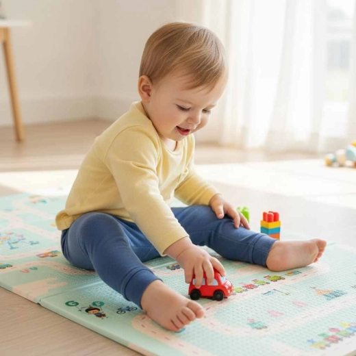 Меко омекотяване и противохлъзгаща повърхност за безопасна игра