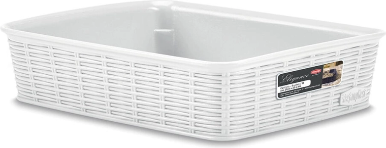 Elegance Basket white 25 × 19.5 × 6 cm