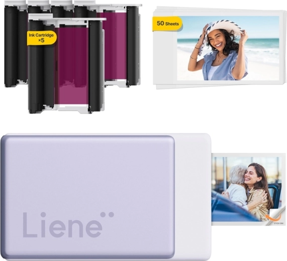 Liene Pearl N200 Pro преносим фотопринтер 2×3" лилав