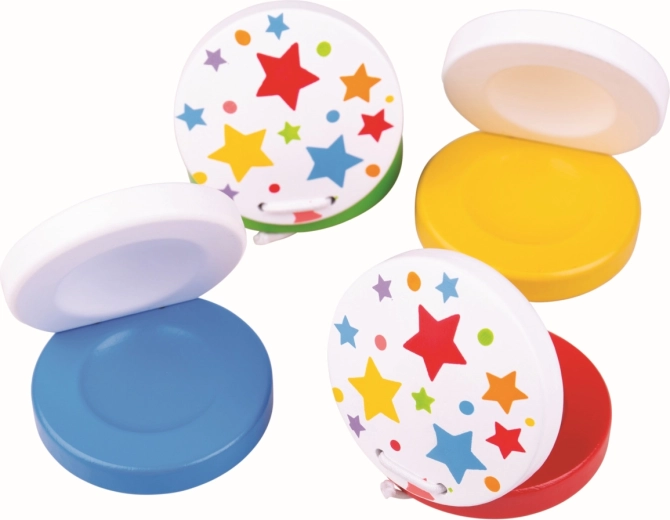 Bigjigs toys кастанети със звездички – сини