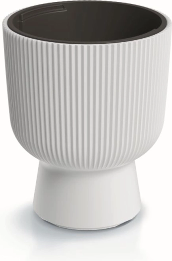 Milly planter with insert 30 cm white
