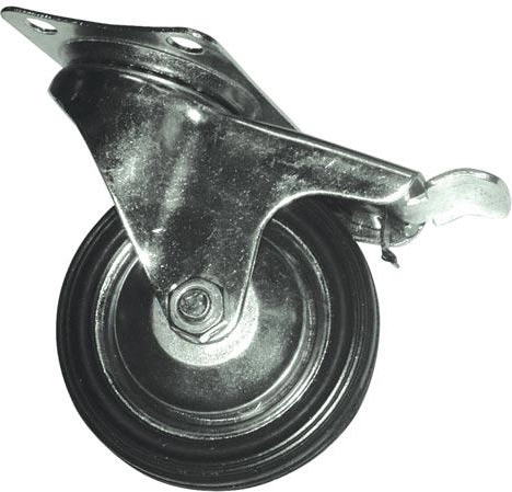 Swivel caster with brake 75 mm, load capacity 40 kg